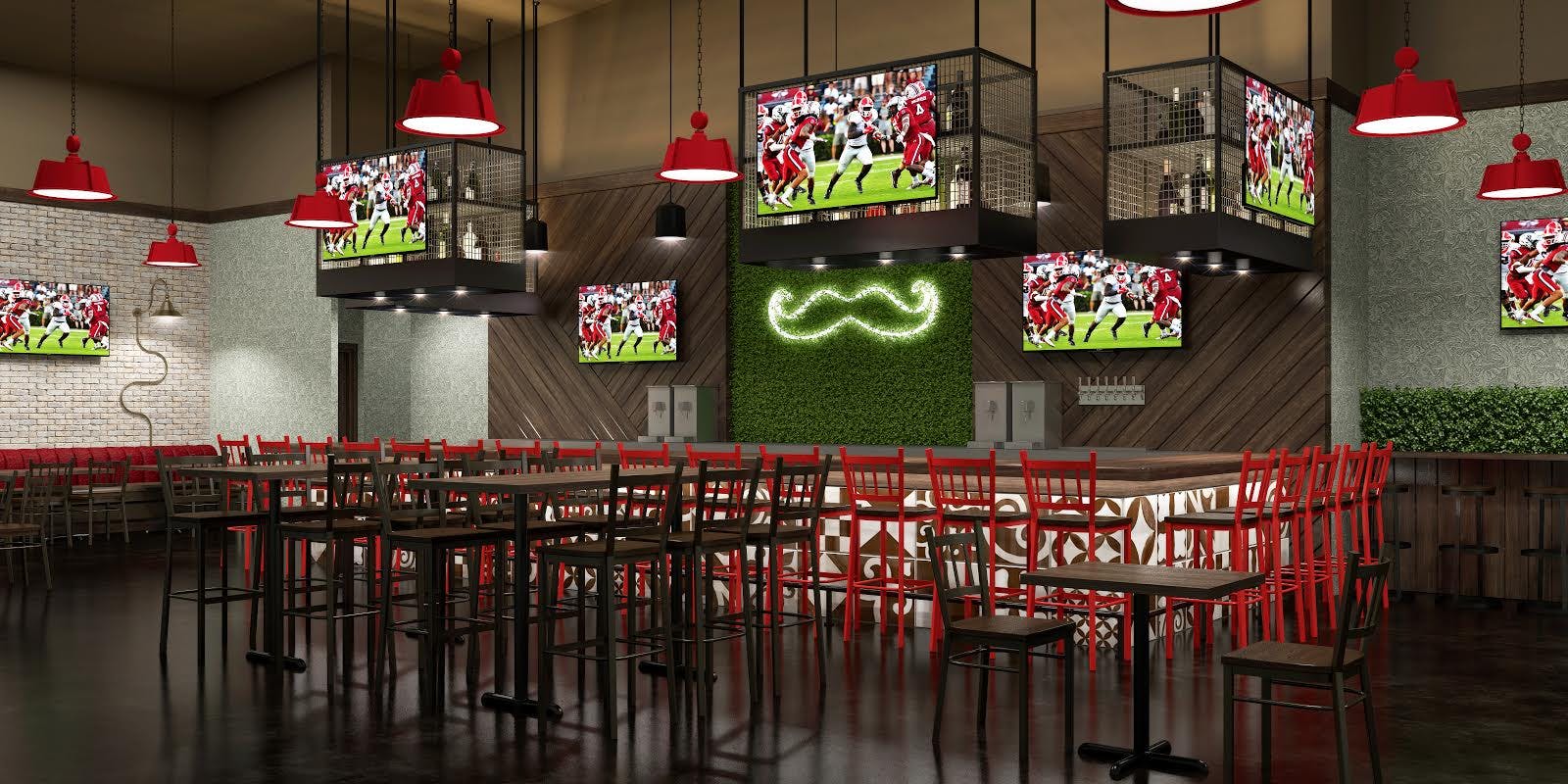 the taco stache dining room
